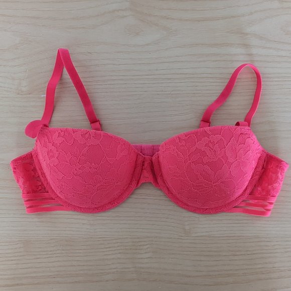 NWOT La Senza Pink Lace Bra 34A - Picture 1 of 4